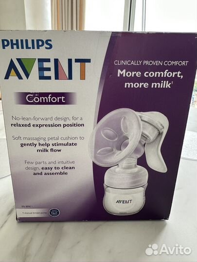 Молокоотсос ручной philips avent+бутылочка