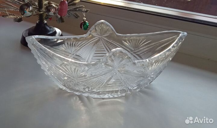 Салатник хрустальный Ладья СССР