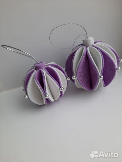 Набор елочных украшений ручной работы