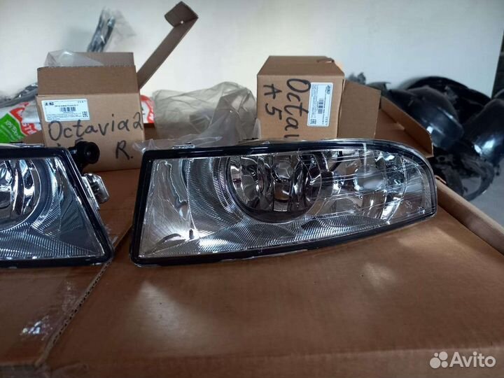 Skoda octavia 2 a5 рестайл противотуманных фар птф