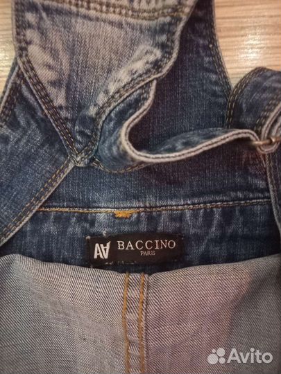 Джинсовый комбинезон-шортами для девочки