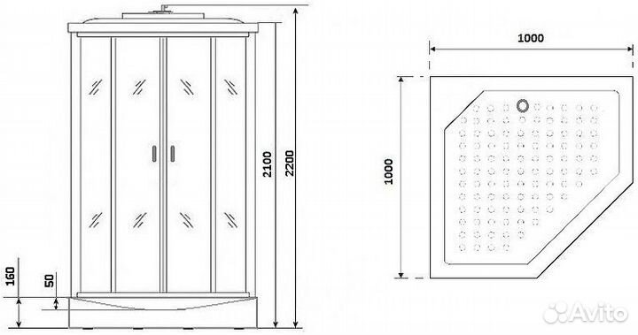 Душевая кабина Niagara Premium 100x100 NG-6902-01D