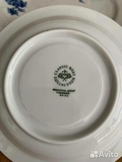 Винтаж Розенталь трио Classic Rose синим цветком