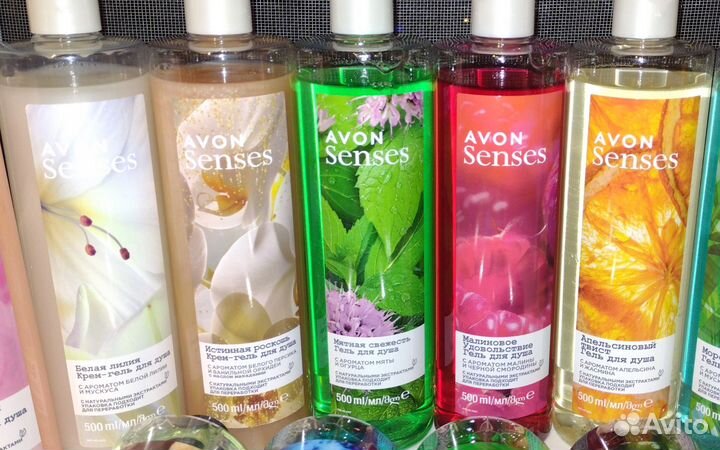 Набор гелей для душа 500мл 5шт avon