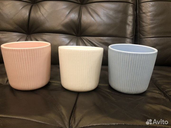 Три керамических горшка