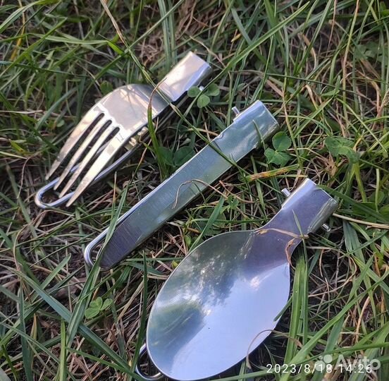 Титановые приборы походные 4 в 1