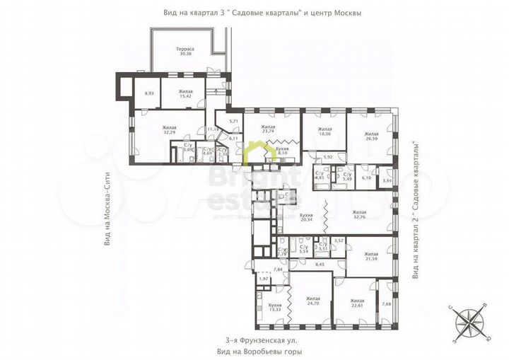 6-к. квартира, 386,7 м², 14/14 эт.