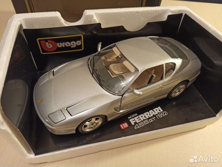 Bburago Ferrari 456 GT 1/18 разные цвета в наличии