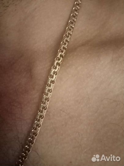 Цепь золотая мужская бисмарк с крестом