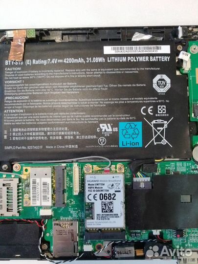 Планшет MSI WindPad 110W по запчастям