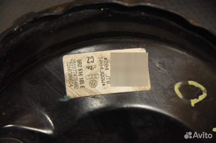 Вакуумный усилитель тормозов skoda fabia 5J2