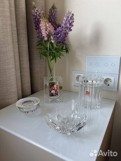 Шкатулка, подсвечник, фоторамка новые из хрусталя
