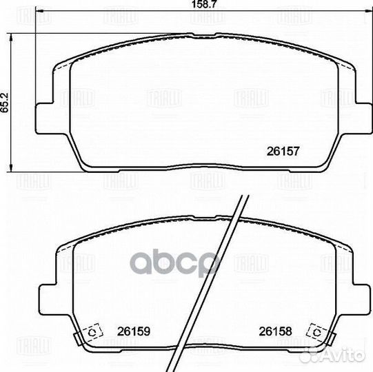 Колодки тормозные для а/м Hyundai Santa Fe (18
