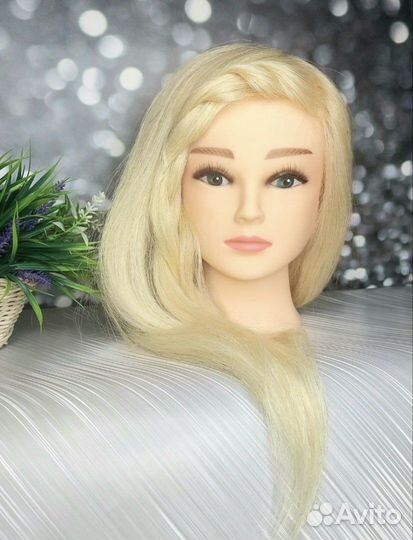 Голова манекен натуральные волосы