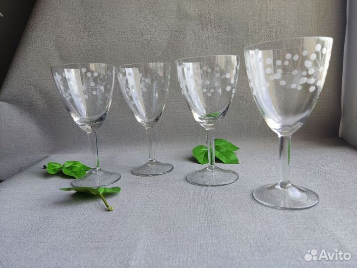 Фужеры бокалы СССР цветное стекло