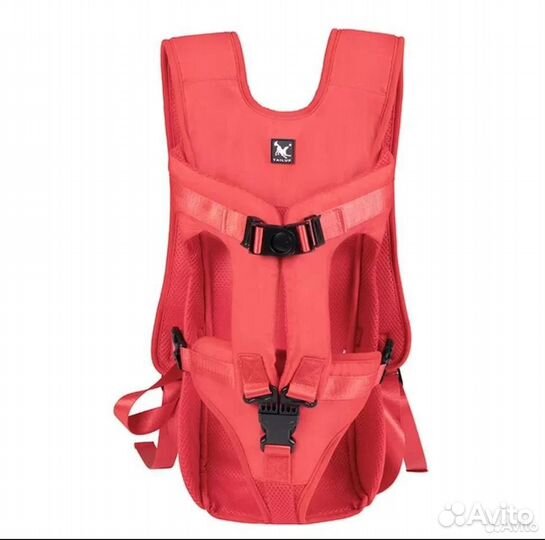 Рюкзак для собак красный