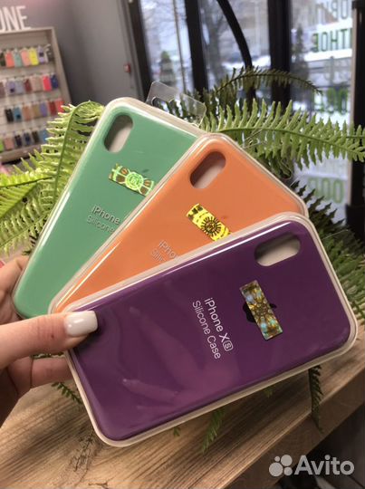 Чехол Silicone case на iPhone X/XS