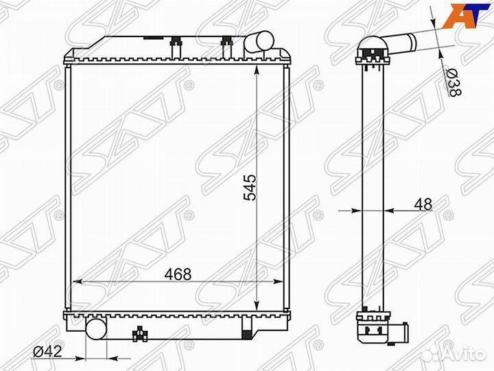 Радиатор основной Toyota Dyna 2012-2020