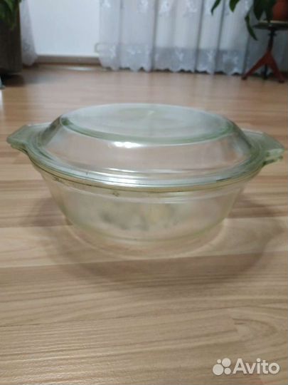 Кастрюля стеклянная, пароварка-тарелка