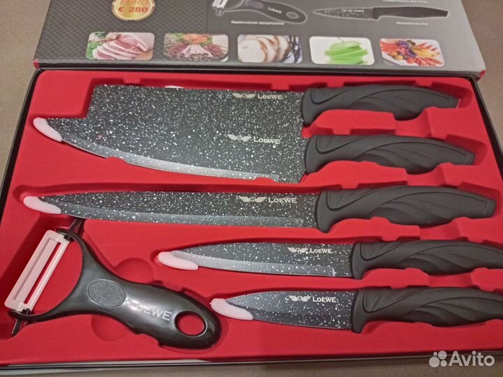 Набор ножей с антибактериальным покрытием