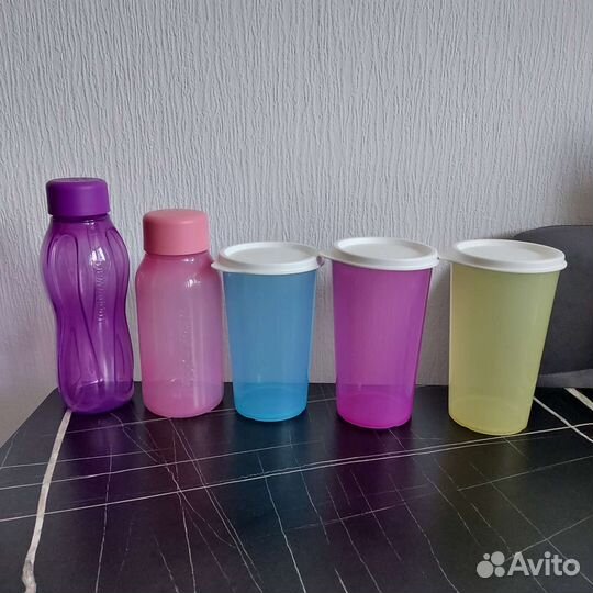 Эко-бутылки и стаканы Tupperware