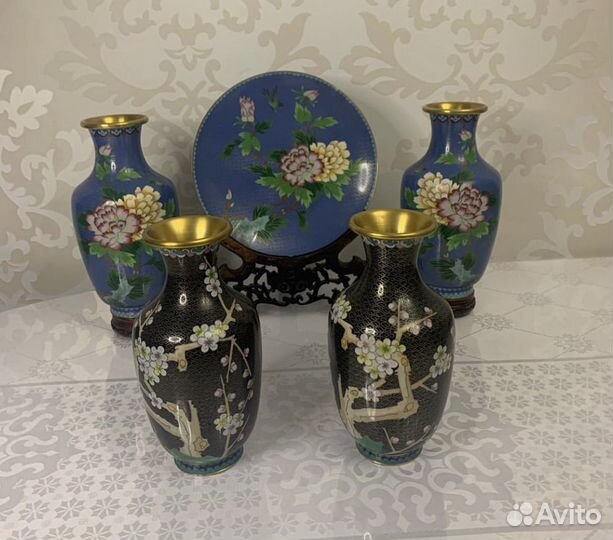 Ваза клуазоне старинные