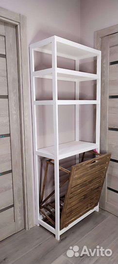 Корзина для вещей. Этажерка, стеллаж из дерева