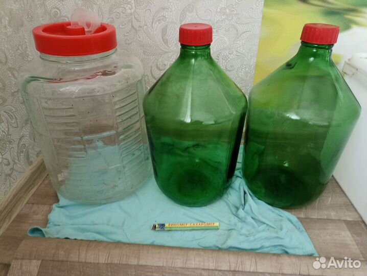 Банки разные. Бутыль стеклянная для вина 18 лит