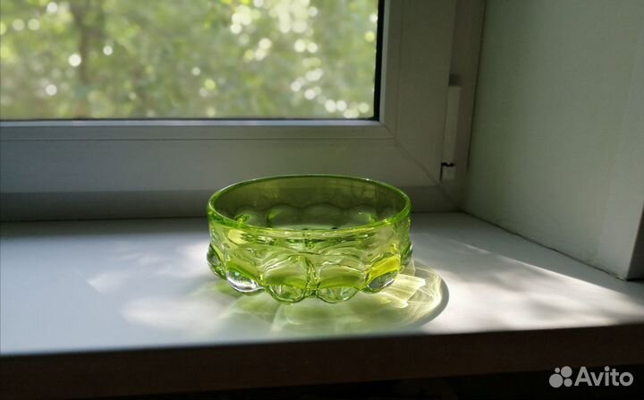 Салатник цветное стекло СССР