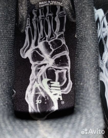 Кроссовки nike air force 1 skeleton black