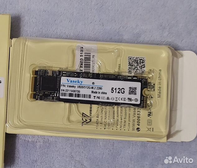 Ssd m2 ngff 128/ 256/512 Vaseky 2280
