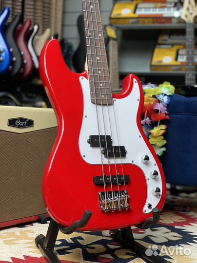 Бас гитара Precision Bass Homage heb710rd Красный