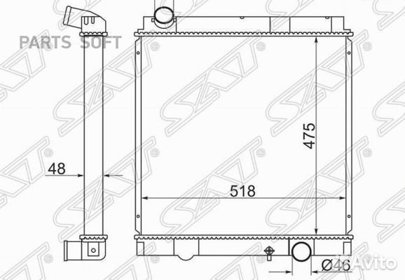 Радиатор охлаждения Митсубиси Фусо 02-06 МКПП