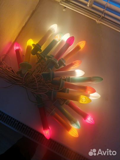 Гирлянда на елку»свечи»ссср