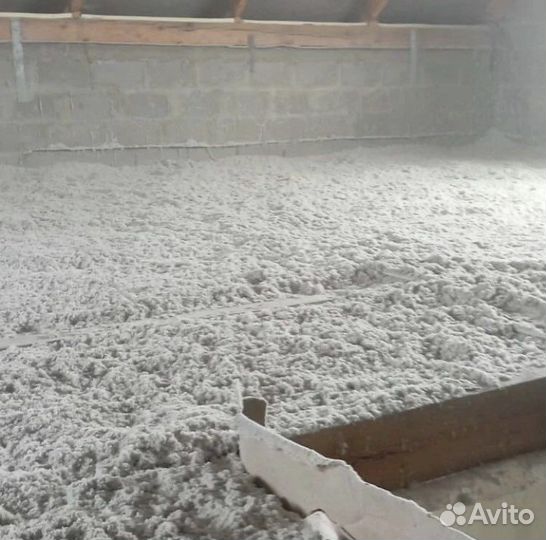 Утепление Эковатой/мансарды/кровля/фасады