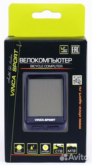 Велокомпьютер Vinca Sport V-1507 black