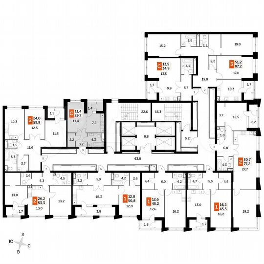 Квартира-студия, 29,7 м², 7/43 эт.