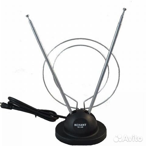 Антенна комнатная телескопическая на подставке VHF