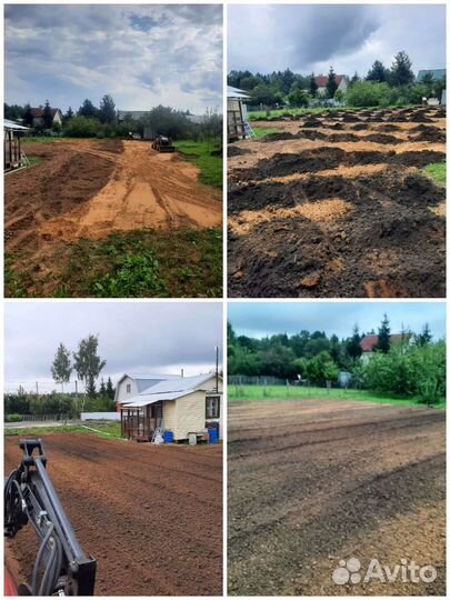 Вспашка, фрезеровка земли минитрактором