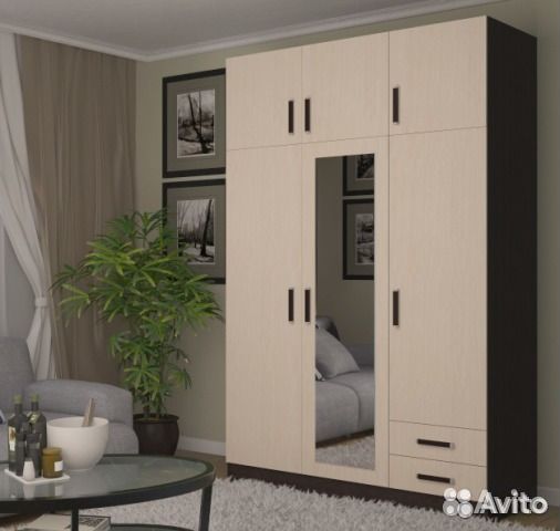 Шкаф 3-х створчатый шк-303 венге/дуб 1,38 м