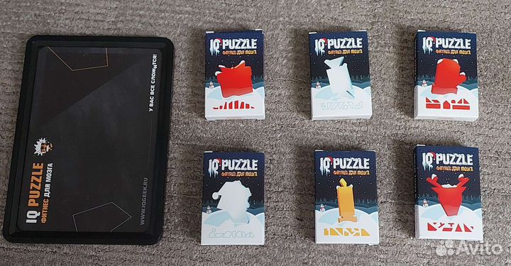 Iq пазл, набор 6 штук с доской