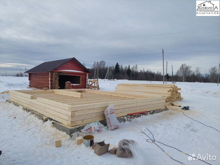 Строительство домов срубов 6х8 из бруса