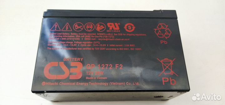 Батарея, аккумулятор для ибп, CSB, 2017 года