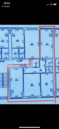 3-к. квартира, 82 м², 5/5 эт.