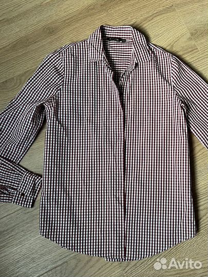 Рубашка в клетку женская massimo dutti eur 36
