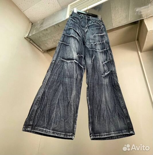 Джинсы Vetements destroyed buggy jeans ss23