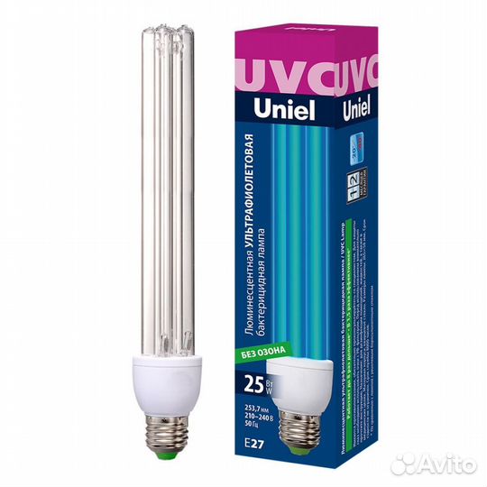 Лампа ультрафиолетовая бактерицидная E27 25W