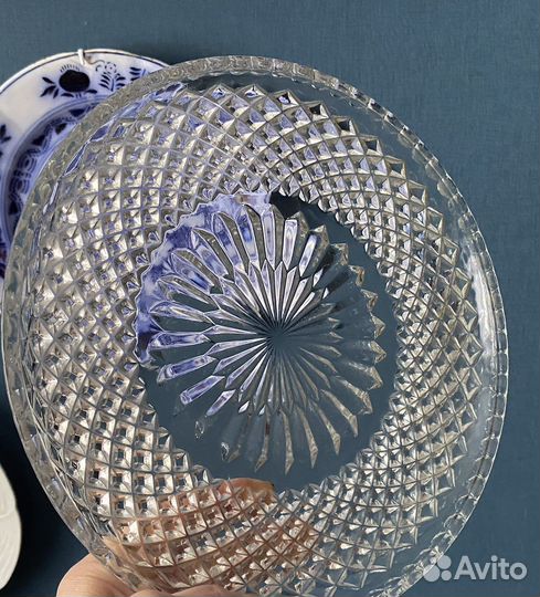 Хрустальный поднос СССР