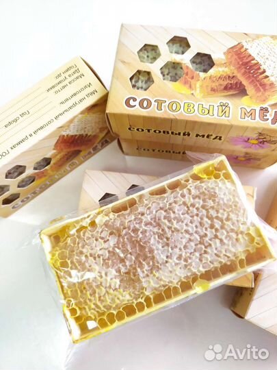 Мёд в сотах в мини рамках