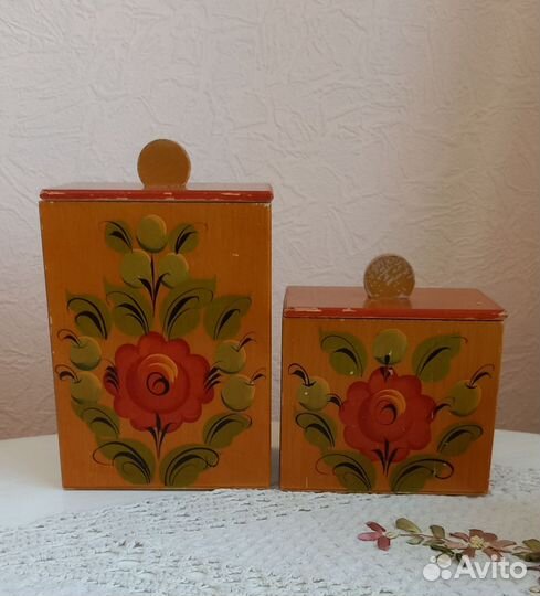 Чаша хохлома,ящички СССР